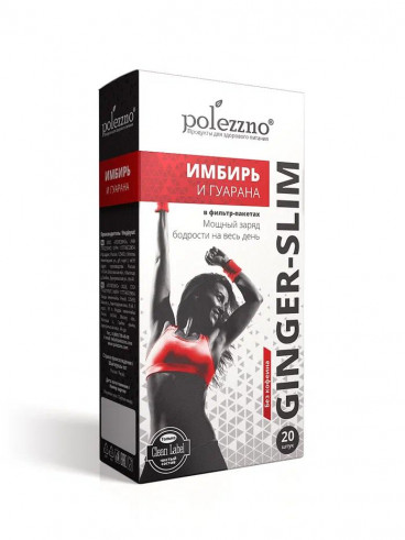 Polezzno Напиток Имбирь и Гуарана, 40 гр