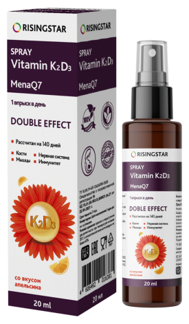 Risingstar Vitamin K2 &amp; D3 Spray, 20 мл