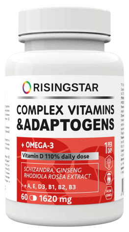 Risingstar Complex Vitamins &amp; Adaptogens, 60 капс