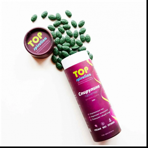 TOP Spirulina Спирулина, 100 гр