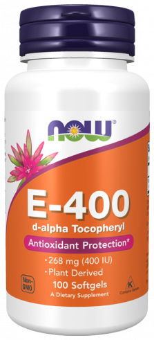 NOW Vitamin E-400 D-Alpha Tocopheryl, 100 капсул