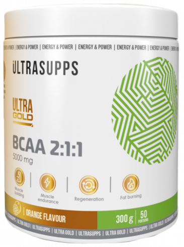 Ultrasupps Ultra Gold BCAA 2:1:1, 300 грамм