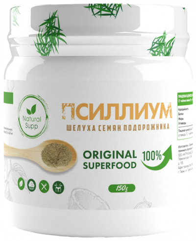 Natural Supp Vegan Psyllium, 150 грамм