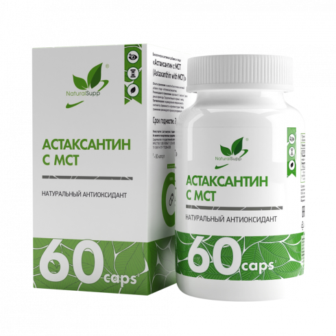 Natural Supp Astaxanthin with MCT, 60 капсул