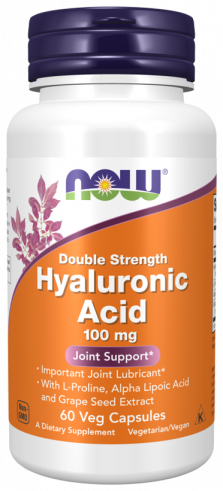 NOW Hyaluronic Acid 100 mg, 60 капсул