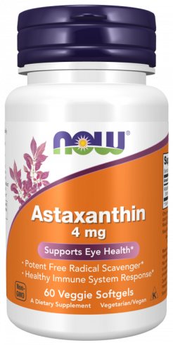 NOW Astaxanthin 4 mg, 60 капсул