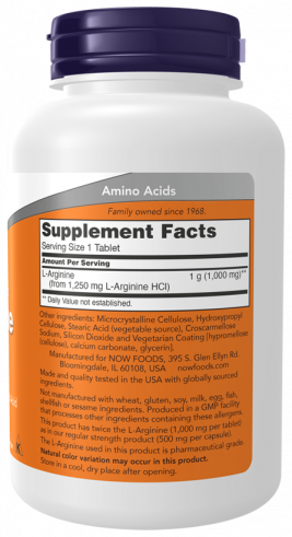 NOW L-Arginine 1000 mg