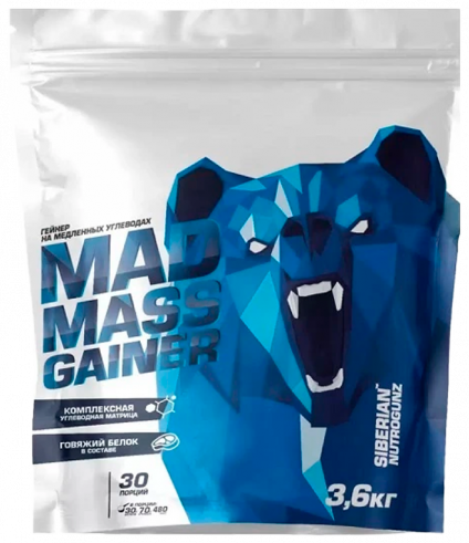 Siberian Nutrogunz Mad Mass Gainer, 3600 грамм