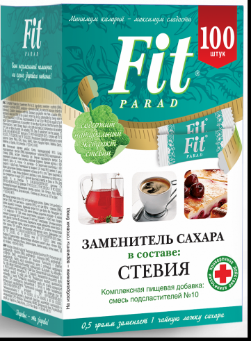 FitParad Заменитель сахара №10 в стиках, 50 г