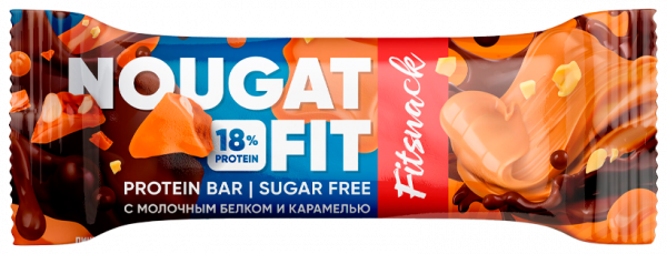 Fitsnack Батончик глазированный Nougat Fit, 45 грамм