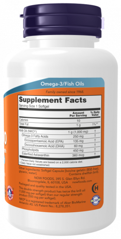 NOW Krill Oil 1000 mg, 60 капсул