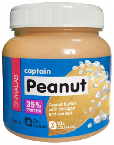 Chikalab Captain penaut паста арахисовая с морской солью, 250 грамм