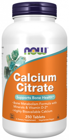 NOW Calcium Citrate, Кальция Цитрат, 250 таблеток