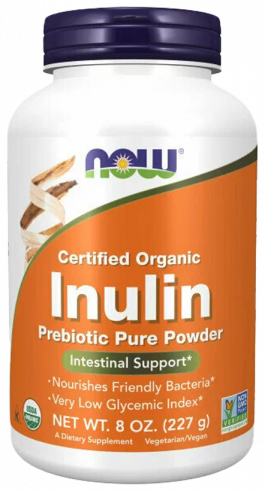 NOW Inulin Prebiotic Pure Powder Organic, 227 грамм