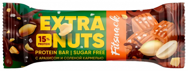 Fitsnack Батончик глазированный Extra Nuts, 45 грамм