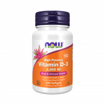 NOW Vitamin D-3 2000 IU, 240 капсул
